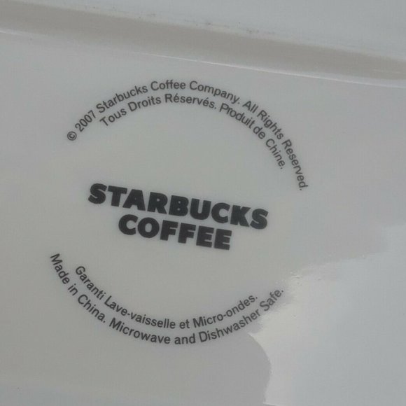 Starbucks Platter Plate Apples - so cute! Set of 2 - RARE - Picture 3 of 6